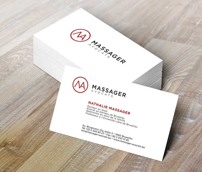Massager Avocats - cartes de visite